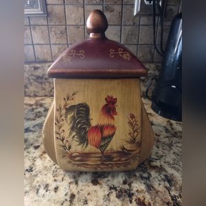Rooster decorative canister